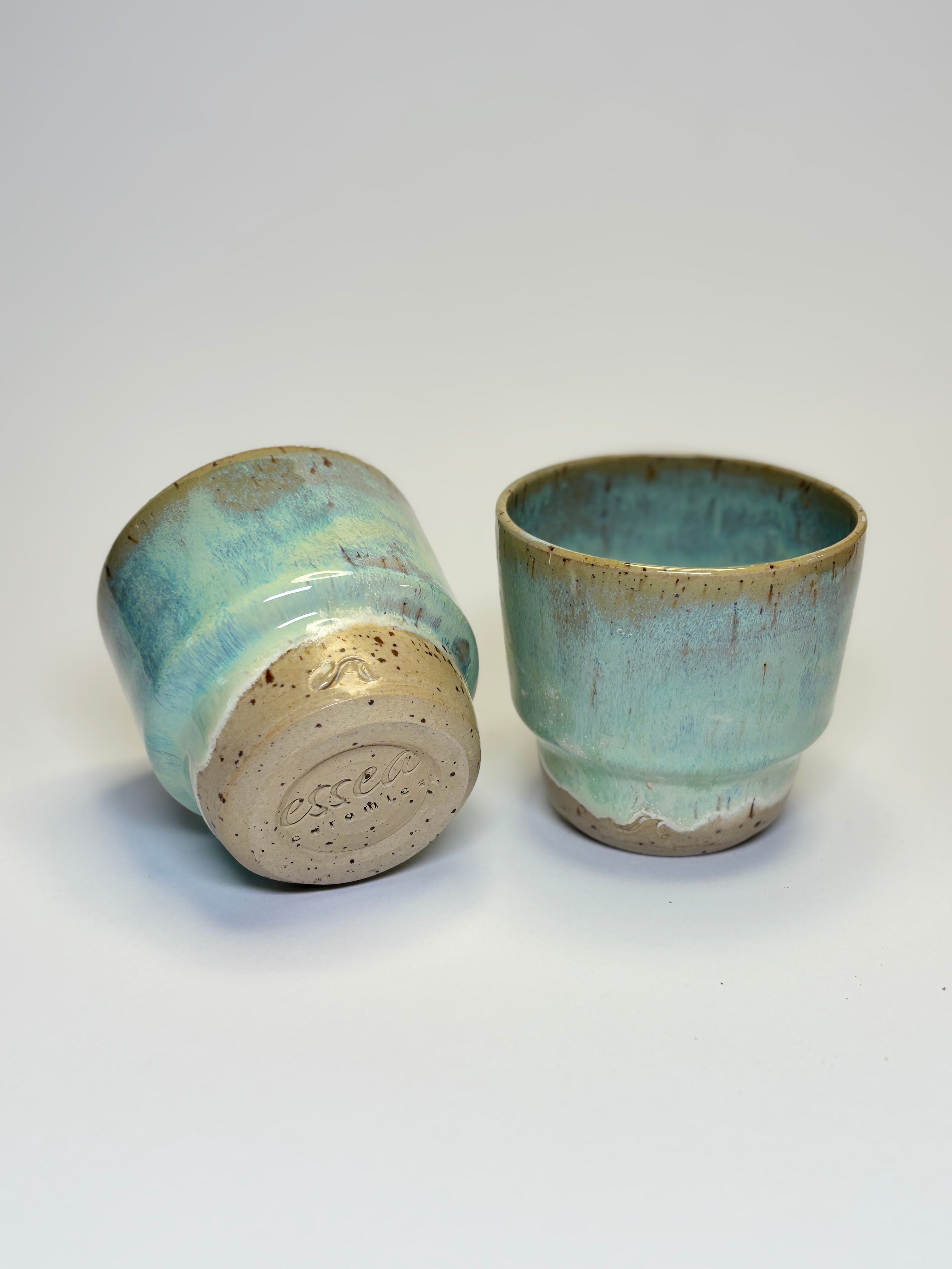 Koffiekopje turquoise effect