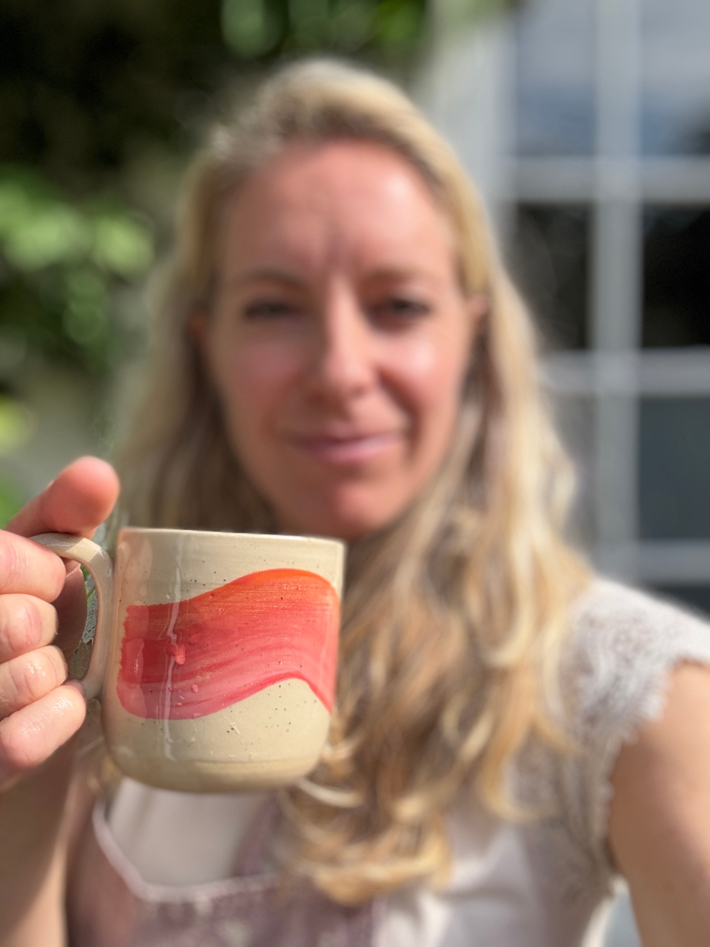 Wave cup rood/oranje/roze