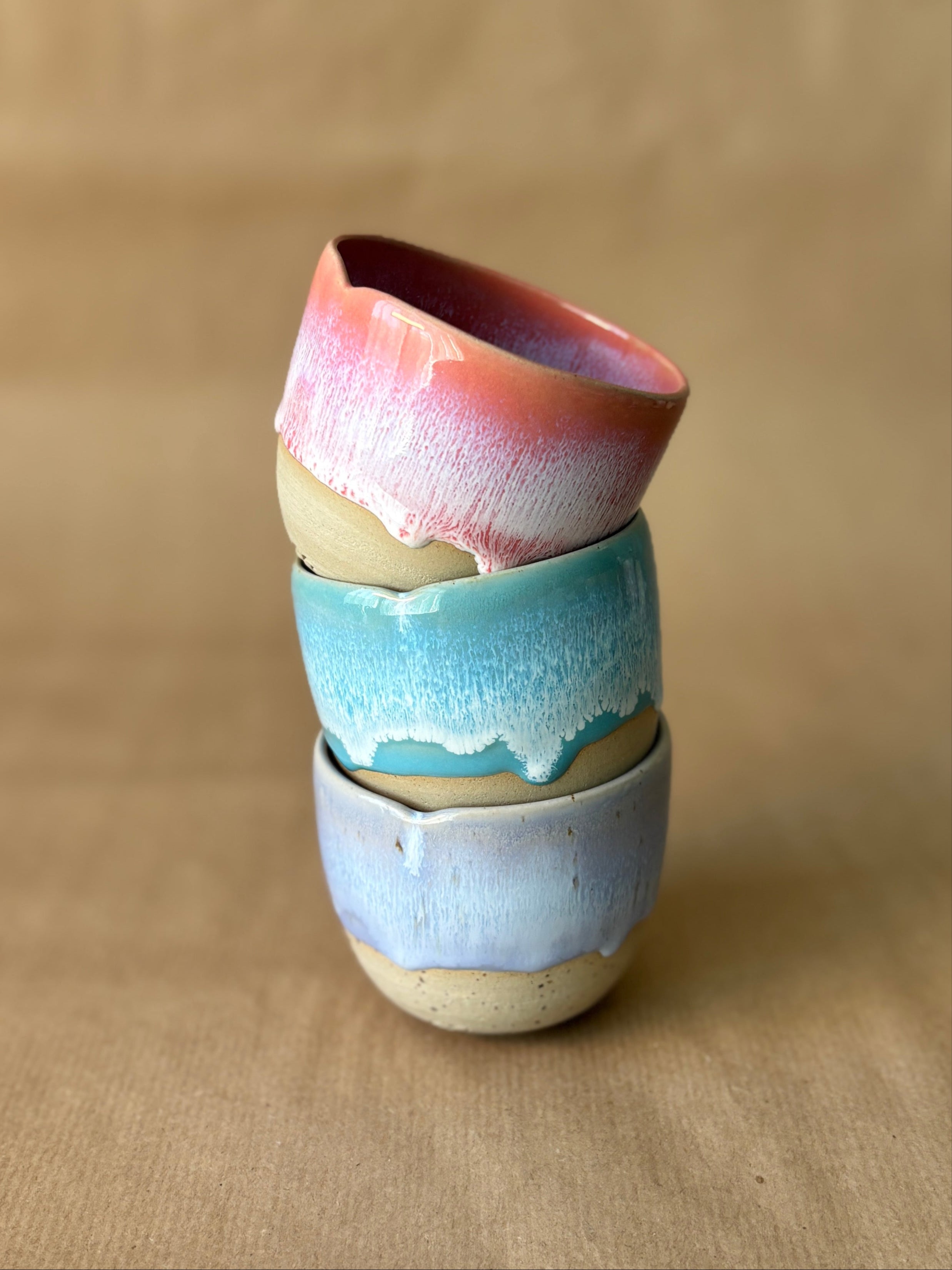 Colourful drip coffee cup