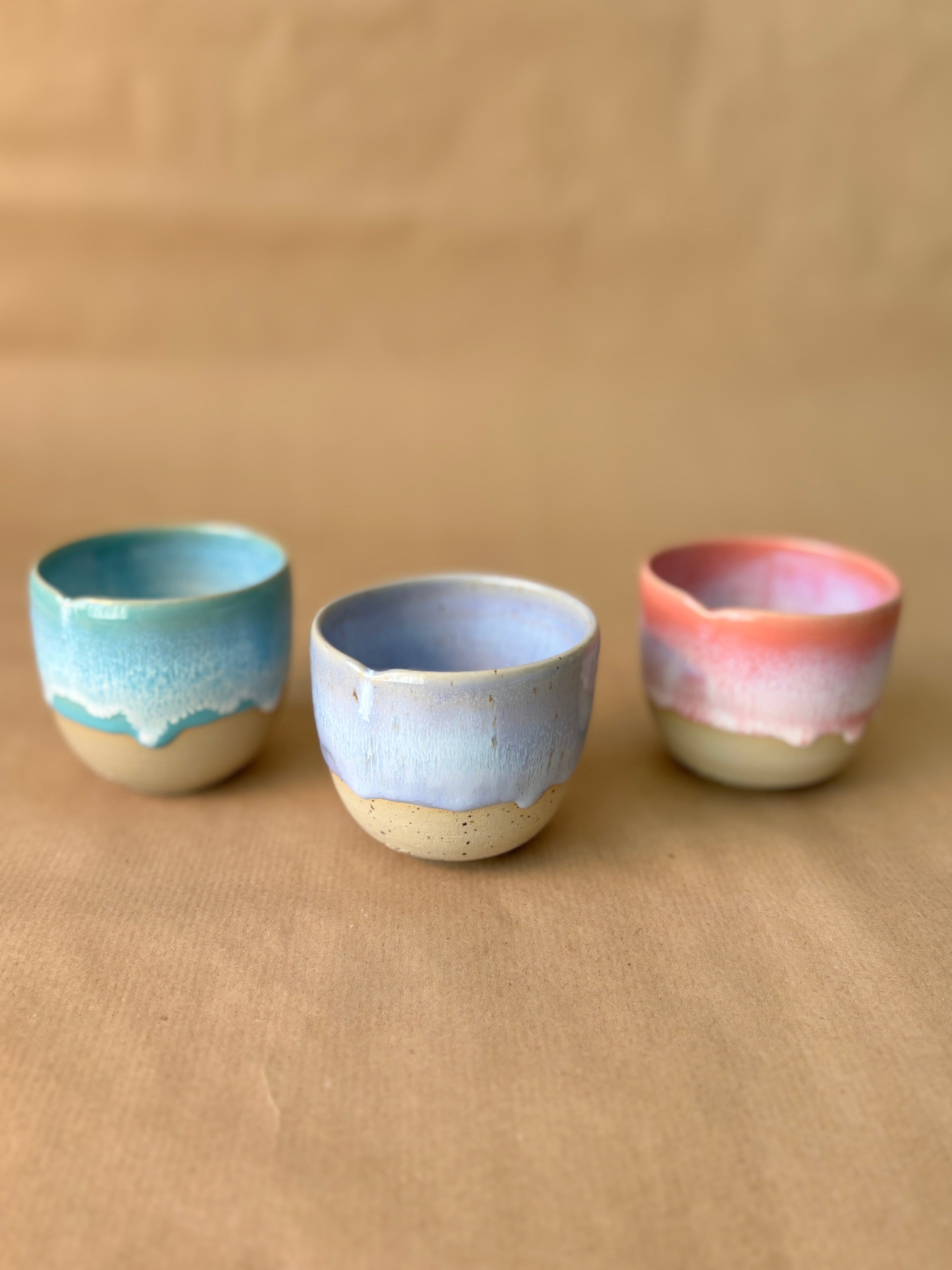 Colourful drip coffee cup