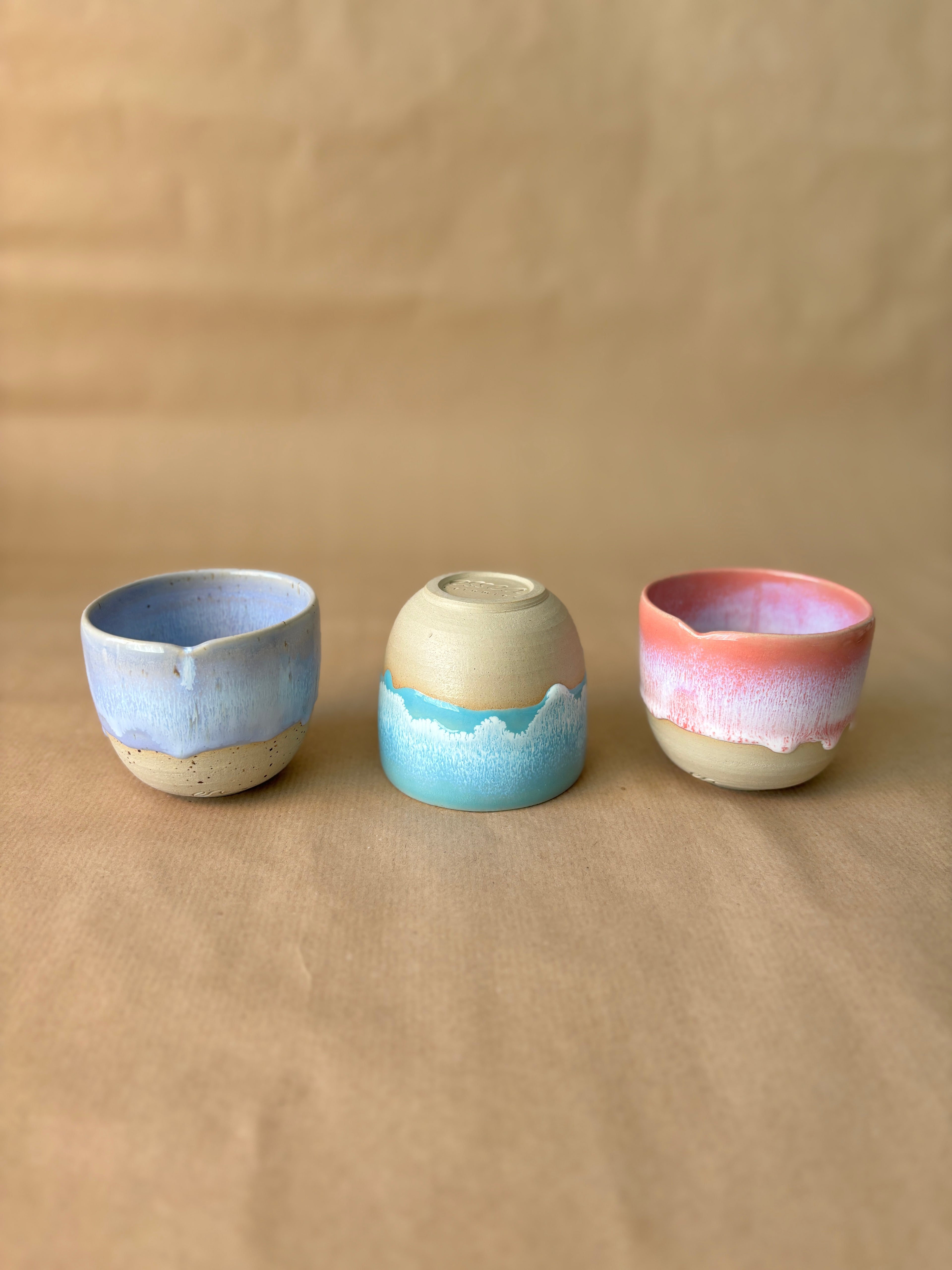 Colourful drip coffee cup