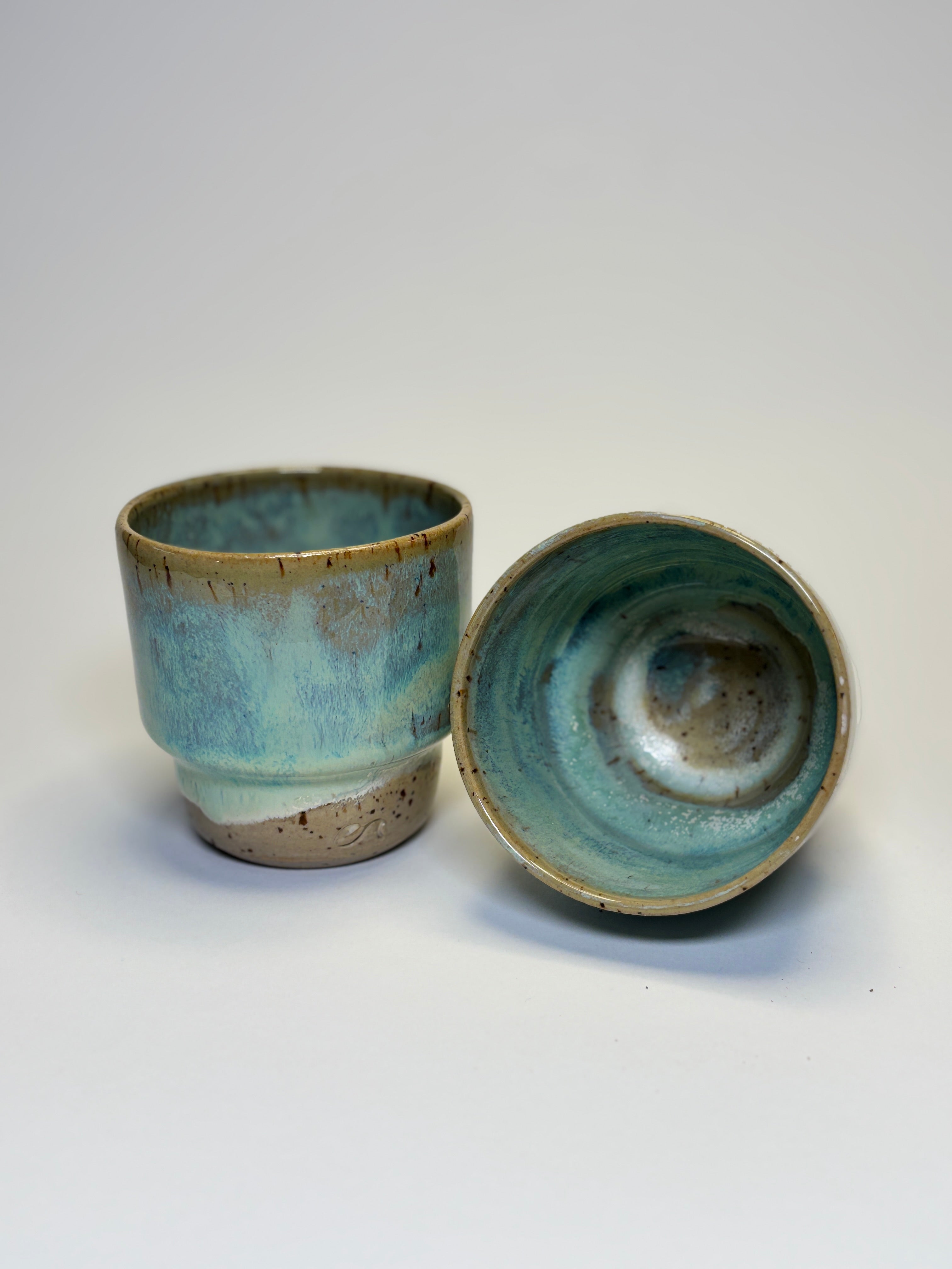 Koffiekopje turquoise effect